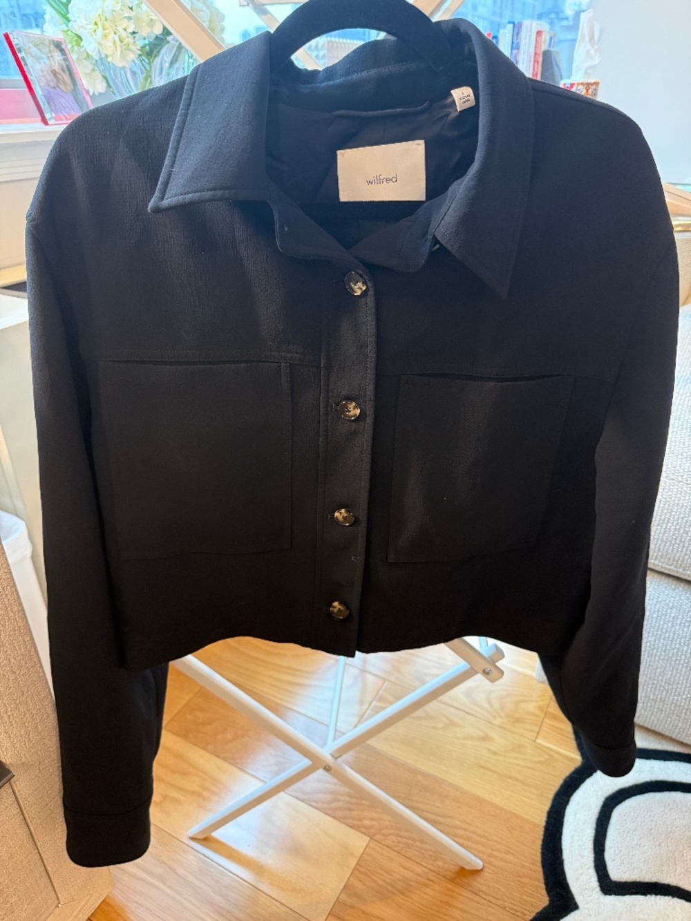 Aritiza Wilfred Little Cropped Jacket Crepette Size L - Picture 2 of 5